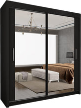 Chicago Black Sliding Door Wardrobe