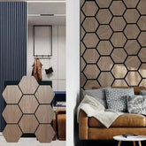Hexagon Wood Acoustic Wall Panels