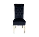 Sofia Plush Velvet Fabric Dining Chairs With Lion Knocker