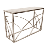 STELLA CHROME CONSOLE TABLE SOLID FURNITURE LTD