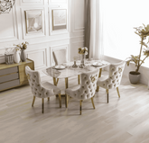 Pandora Sorrento Cream Oval Ceramic Table with Chairs