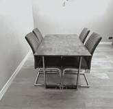 Tokyo Dining Set with 4 Grey Chairs