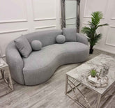 The Wave Boucle Sofa - Grey SOLID FURNITURE LTD