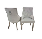 Duke Light Grey Velvet Dining Chair SOLID FURNITURE