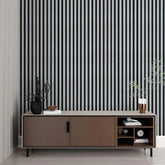 Silver & Black Slatted Wall Panels