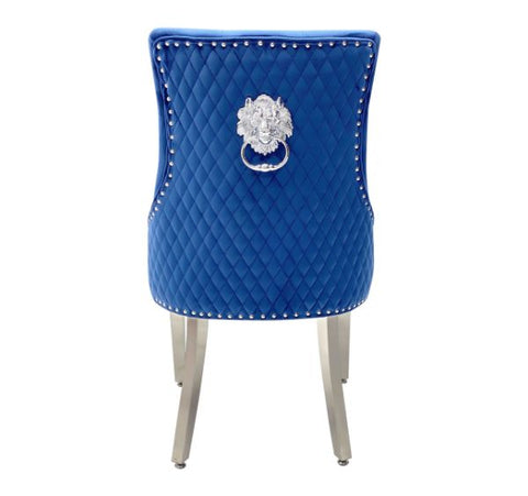 Majestic Chairs Plush Velvet With Lion Knocker