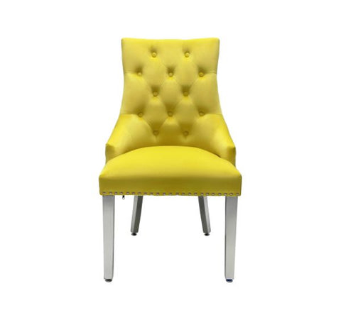 Majestic Chairs Plush Velvet With Lion Knocker