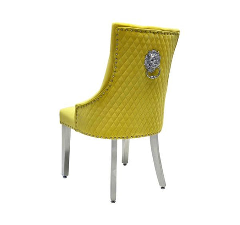 Majestic Chairs Plush Velvet With Lion Knocker