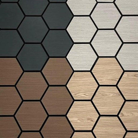 Hexagon Wood Acoustic Wall Panels