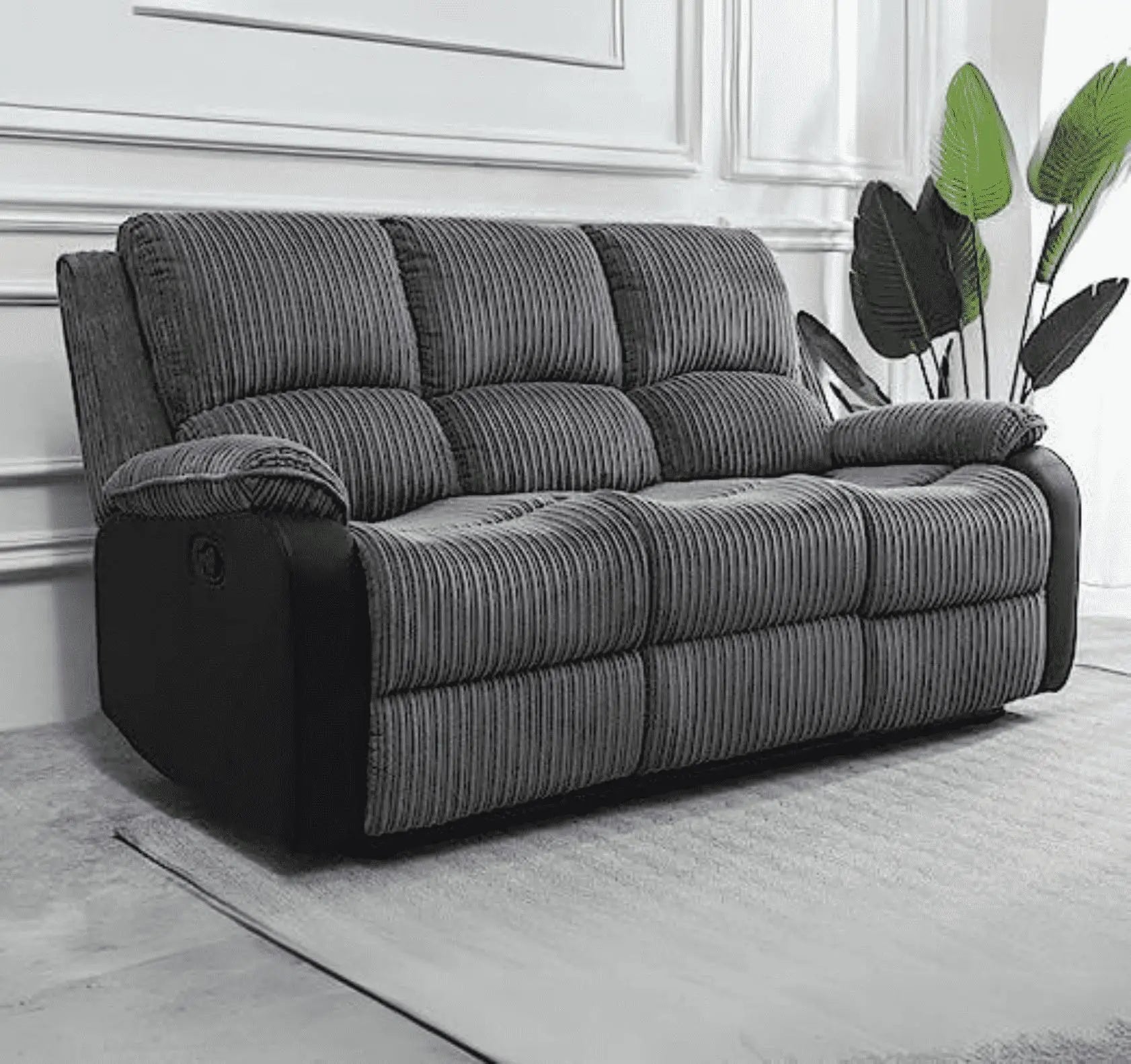 3+2 Rio Cord Fabric Recliner Sofa 