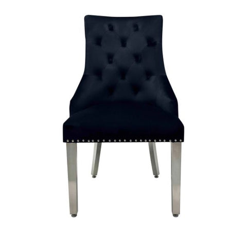 Majestic Chairs Plush Velvet With Lion Knocker