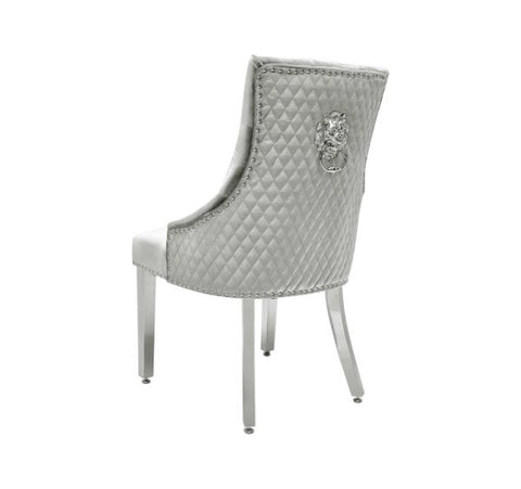 Majestic Chairs Plush Velvet With Lion Knocker