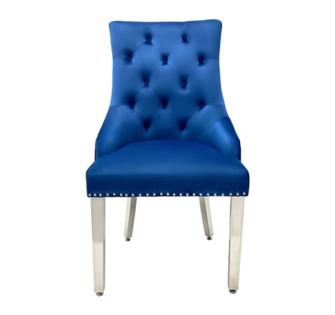 Majestic Chairs Plush Velvet With Lion Knocker