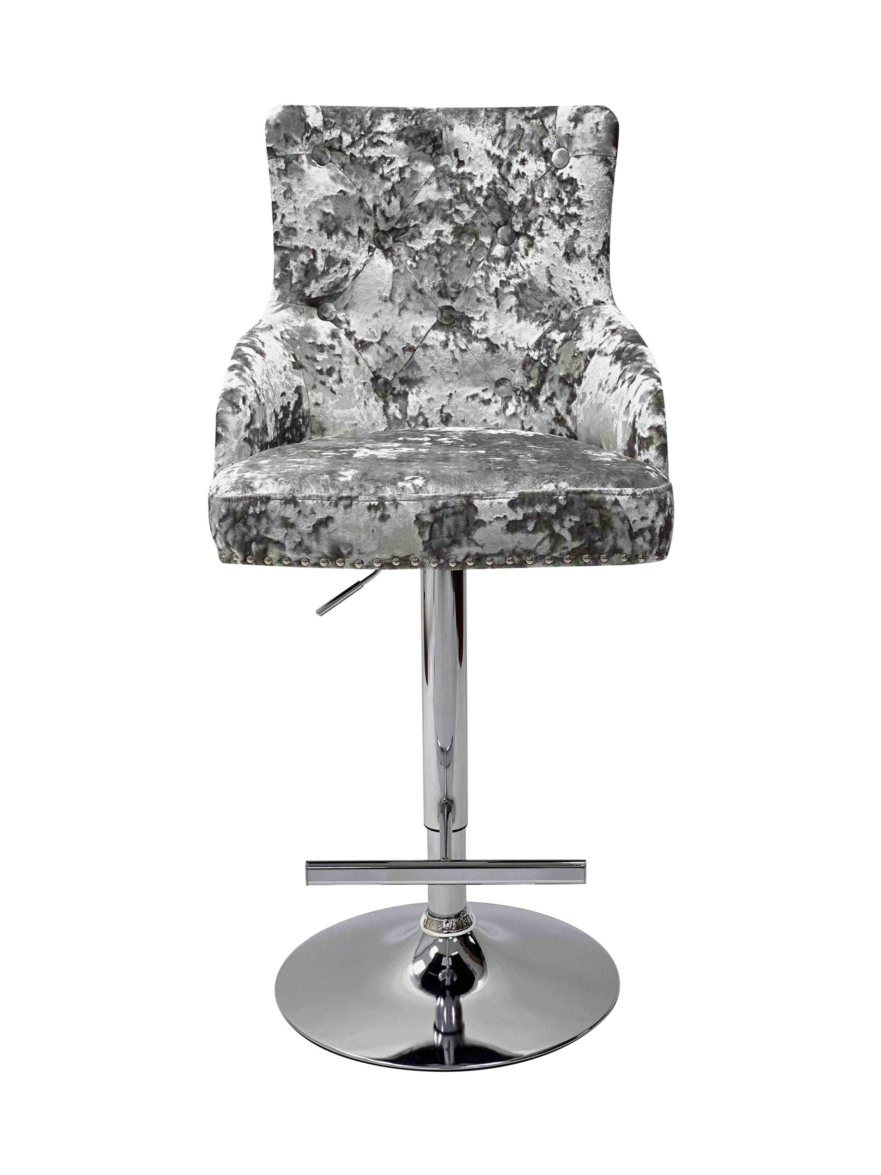 Majestic Breakfast Stools Plush Velvet Lion Knocker