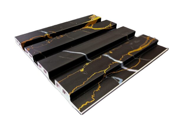 Black & Gold Marble Effect WPC Wall Panels – Modern & Waterproof - Exclusive Interior