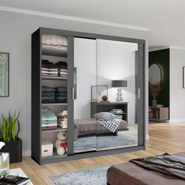 CHICAGO GREY WARDROBE SOLID FURNITURE LTD