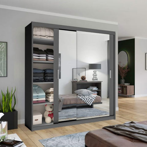 CHICAGO GREY WARDROBE SOLID FURNITURE LTD