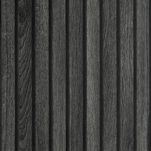 Charcoal Black Acoustic Wood Slatted Wall Panels