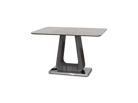 Close-up of Grey Ceramic Dining Table - Stylish & Durable for UK Homes