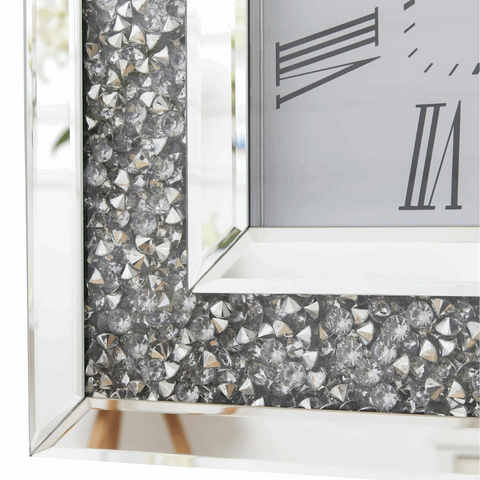 Diamond Crushed Square Wall Clock by Solid Furniture UK