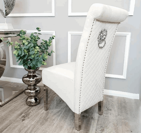 EMMA Velvet Chrome Dining Chairs