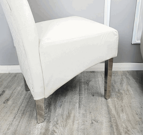 EMMA Velvet Chrome Dining Chairs