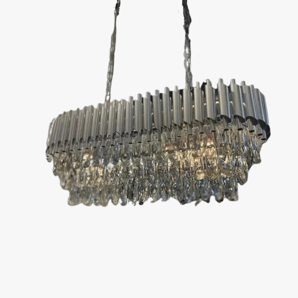Silver Tear Crystal Chandelier SOLID FURNITURE LTD