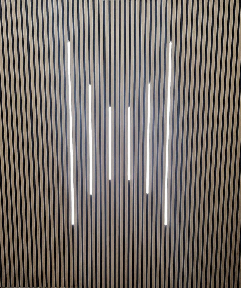 Wall Panel LED Lighting Strip Kit with 6 customizable LED strips for modern lighting in homes and offices.