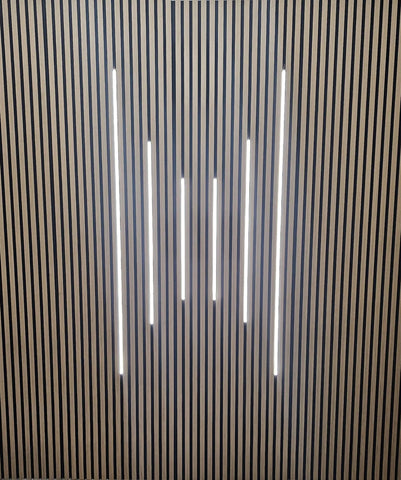 Wall Panel LED Lighting Strip Kit with 6 customizable LED strips for modern lighting in homes and offices.