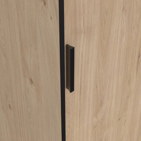 Line Wardrobe with 2 Sliding Doors with plastic handles 
