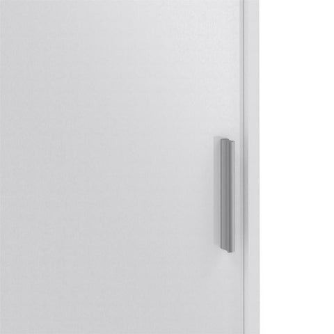 Plastic Handle of Naia High Gloss White 2 Doors Wardrobe