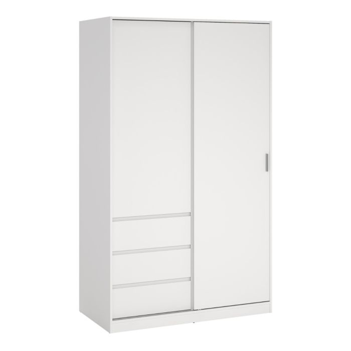 Naia White 2 Doors Wardrobe