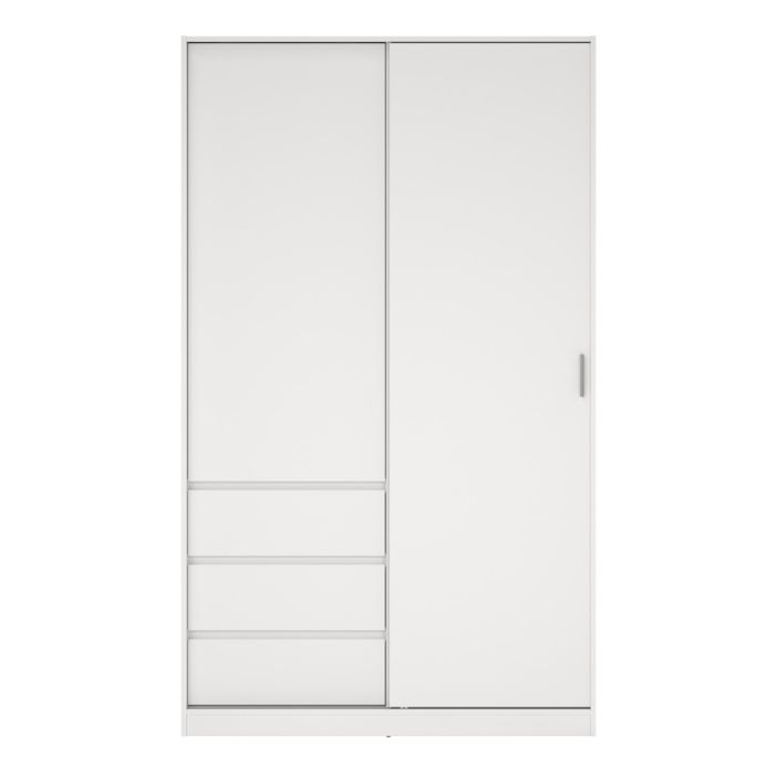 Modern Bedroom Naia White 2 Doors Wardrobe