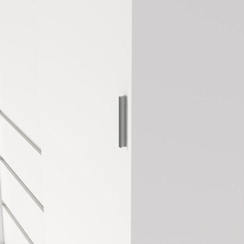 Naia White wardrobe with stylish plastic hand door