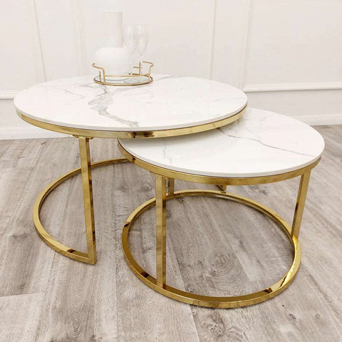     SOLID FURNITURE UK-Cato Nest of 2 Coffee table 