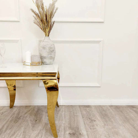 Louis White Gold Side Table