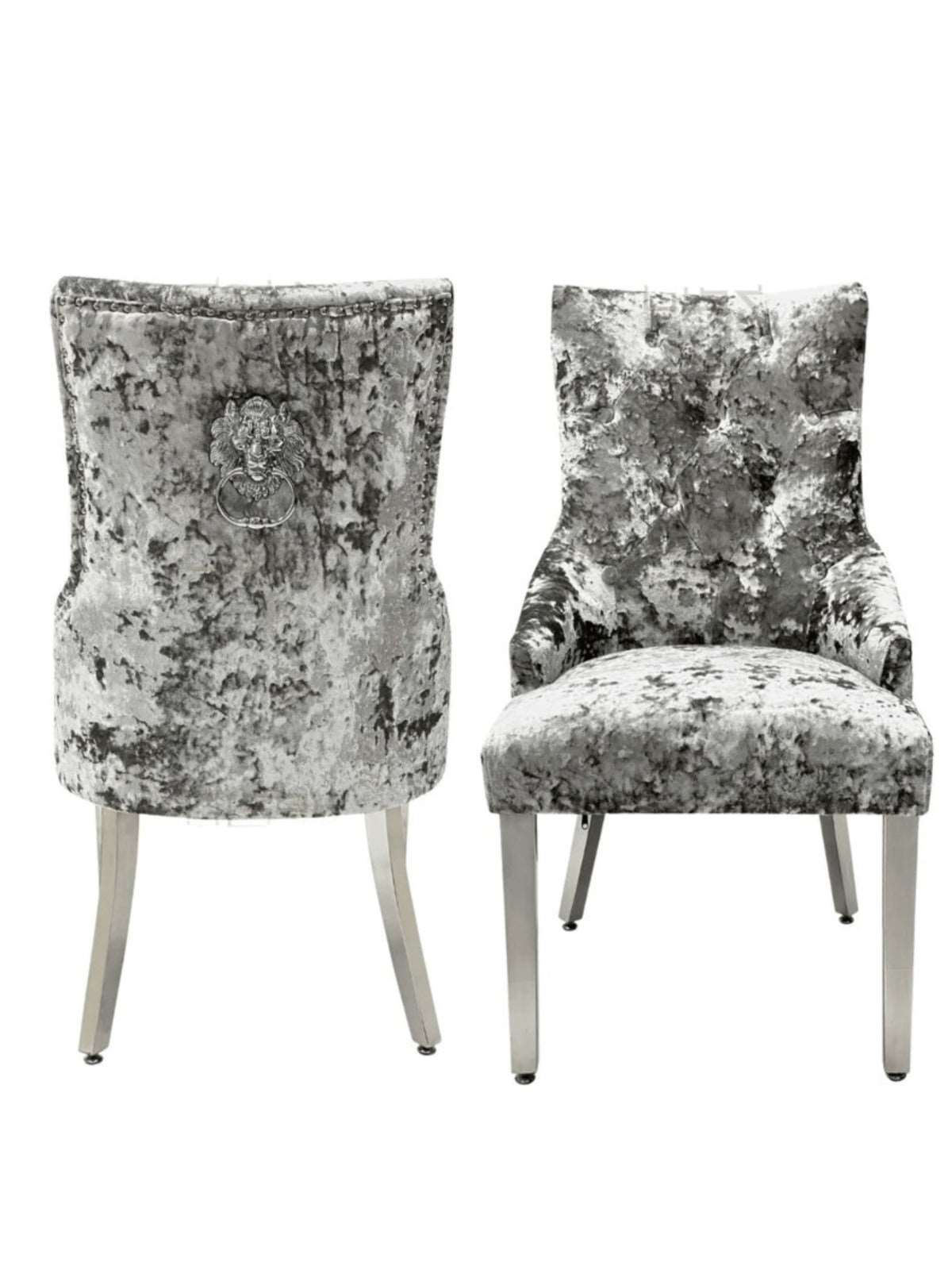 Pair of Cheshire Lux Velvet Knocker Chairs