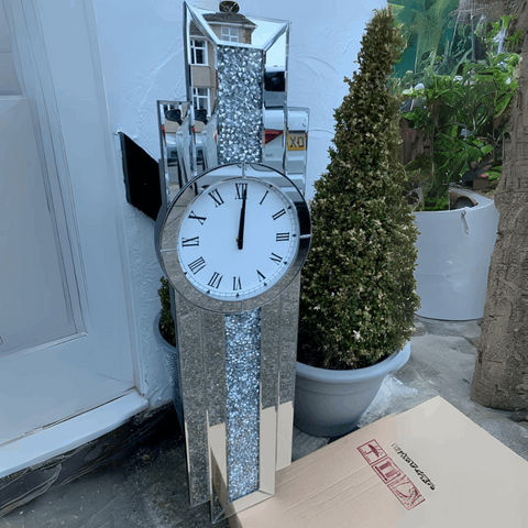 Stella Crushed Diamond Wall Clock