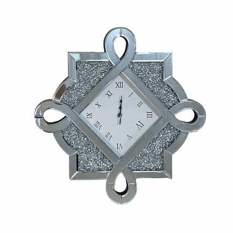 Glory Crushed Diamond Wall Clock Solid Furniture UK