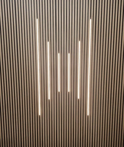 Wall Panel LED Lighting Strip Kit with 6 customizable LED strips for modern lighting in homes and offices.