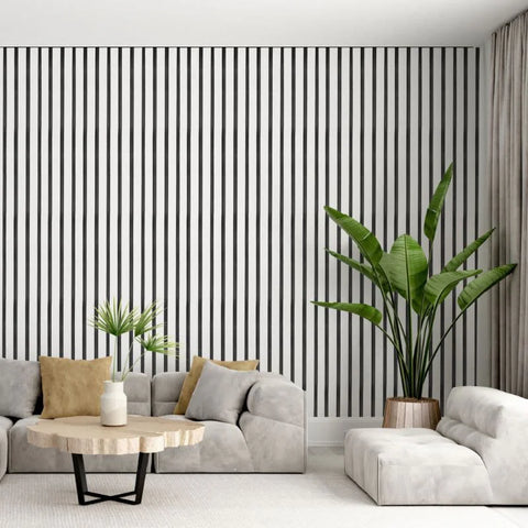 White Oak Acoustic Wood Slatted Wall Panels