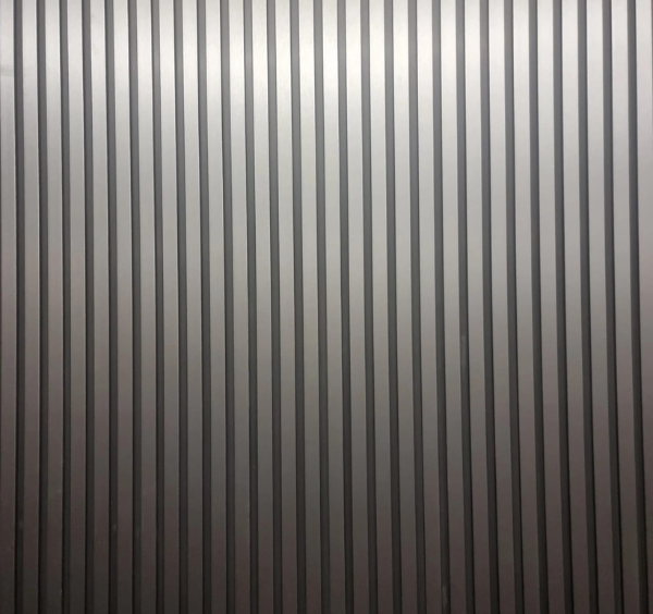 Wood Effect Slatted Veneer Silver / Black Wall Panels SOLID FURNITURE LTD