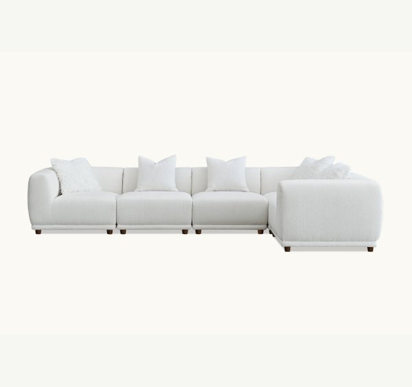 Aluxo Lottie Modular Corner Group in Polar Boucle - SOLID FURNITURE LTD