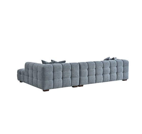 Aluxo Tribeca Corner Group in Iron Boucle Fabric - SOLID FURNITURE LTD