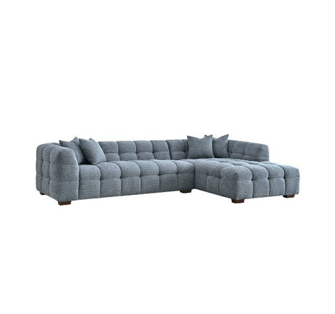 Aluxo Tribeca Corner Group in Iron Boucle Fabric - SOLID FURNITURE LTD