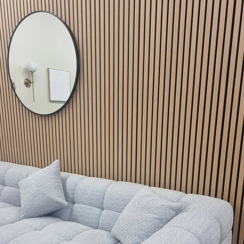 Light Oak Acoustic Wood Slatted Wall Panels