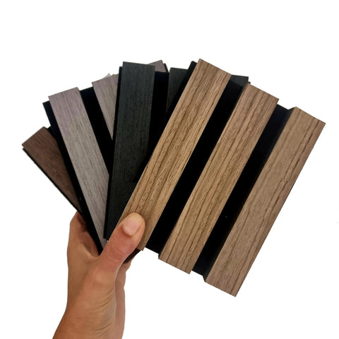 Ash Grey Acoustic Wood Slatted Wall Panels